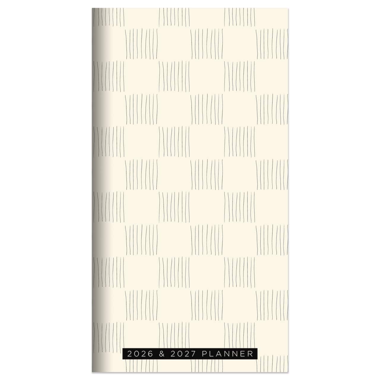 2026-2027 Checkerboard Small Monthly Pocket Planner